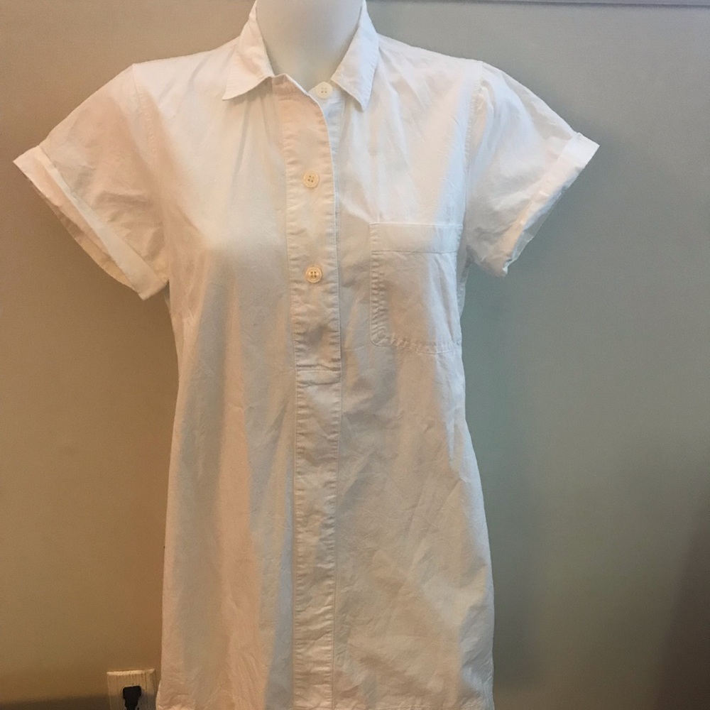 White collared dress, J crew